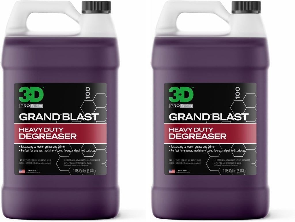 3D Grand Blast Engine Degreaser – Heavy Duty Biodegradable Cleaner for Engines, Wheels, Exhausts & More – Fast-Acting, Non-Staining – Made in USA – 1 Gallon