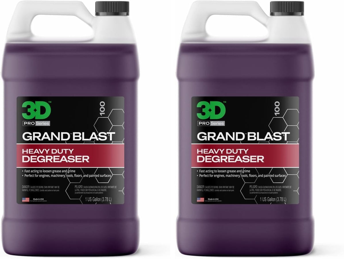 3D Grand Blast Engine Degreaser – Heavy Duty Biodegradable Cleaner for Engines, Wheels, Exhausts & More – Fast-Acting, Non-Staining – Made in USA – 1 Gallon
