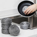 8 Pack Stainless Steel Scrubber, Steel Wool Srubber for Scouring Stubborn Messes from Pots and Pans,Stoves,Broiler Racks,Grills and More (4cm)