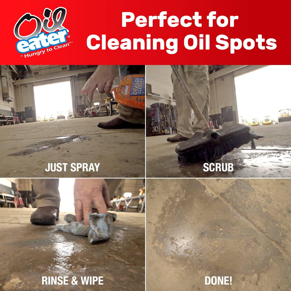 Orange Cleaner Degreaser, 1-Gallon Concentrate for Oil Removal, Grease Stains and Heavy Duty Automotive, Outdoor, Floor Cleaning, Grease & Gunk