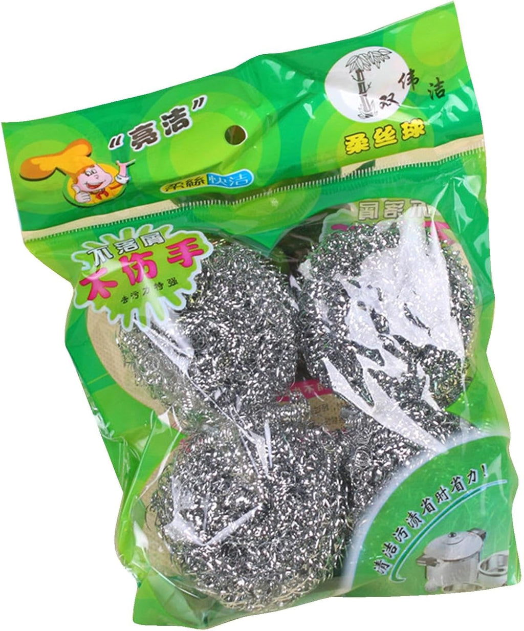Dish Scrubber Ball - Steel Wire Cleaning Ball | Steel Sponges Scrubbers | Dishes Washing Scrubber Scrubber Ball | Steel Wool Scrubber Sponge for Removing Tough Dirt, Grease from Pots, Stovetops