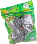 Dish Scrubber Ball - Steel Wire Cleaning Ball | Steel Sponges Scrubbers | Dishes Washing Scrubber Scrubber Ball | Steel Wool Scrubber Sponge for Removing Tough Dirt, Grease from Pots, Stovetops