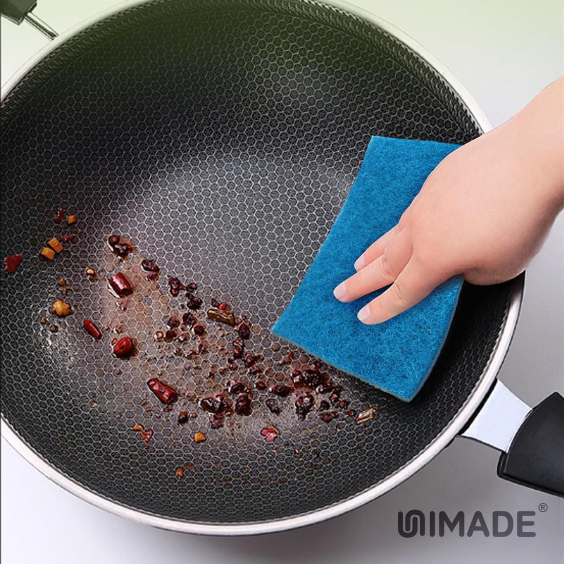 UNIMADE Non-Scratch Scouring Pads, 24Pcs Household Scour Pads