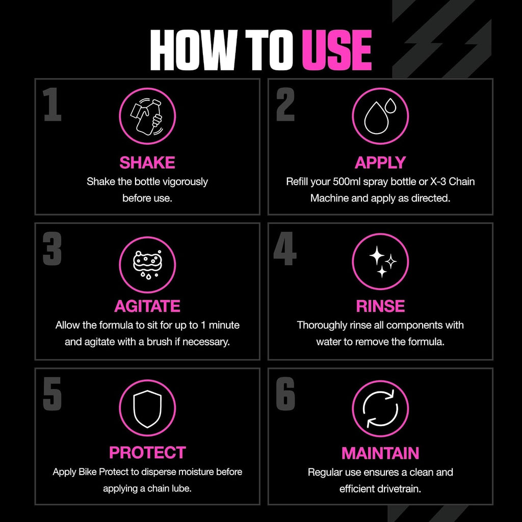 Muc-Off Bio Drivetrain Cleaner, 500 Milliliters - Effective Biodegradable Bicycle Chain Cleaner and Degreaser Spray - Suitable for All Types of Bike