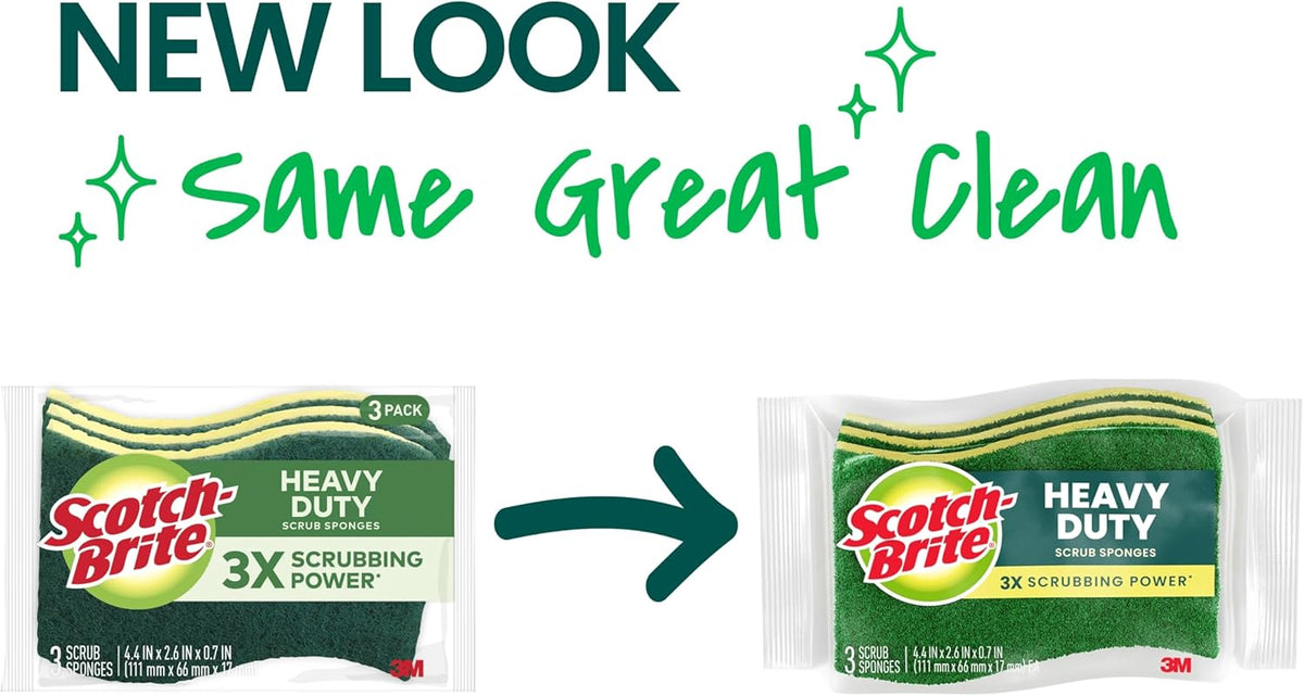 Scotch-Brite Heavy Duty Scrub Sponges, 12 Pack