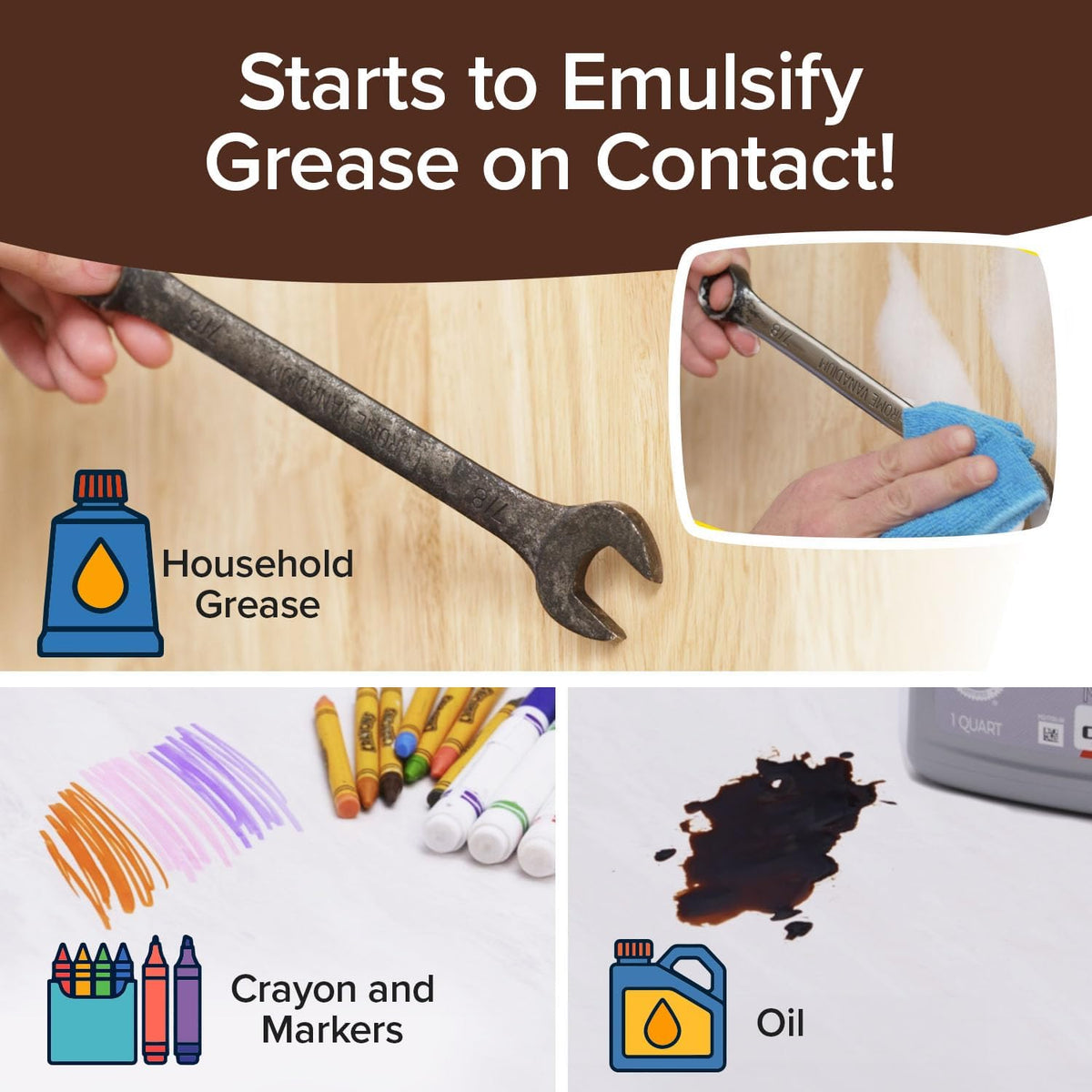 Bull Shot Degreaser Pro MAX, Super-Concentrated Foaming Degreaser & Cleaner, AS-SEEN-ON-TV, Made in USA, Shake, Point & Spray, Emulsifies Grease & Grime, Glue & Tape Residue, Oil & More