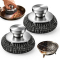 Stainless Steel Wool Scrubber with Handle