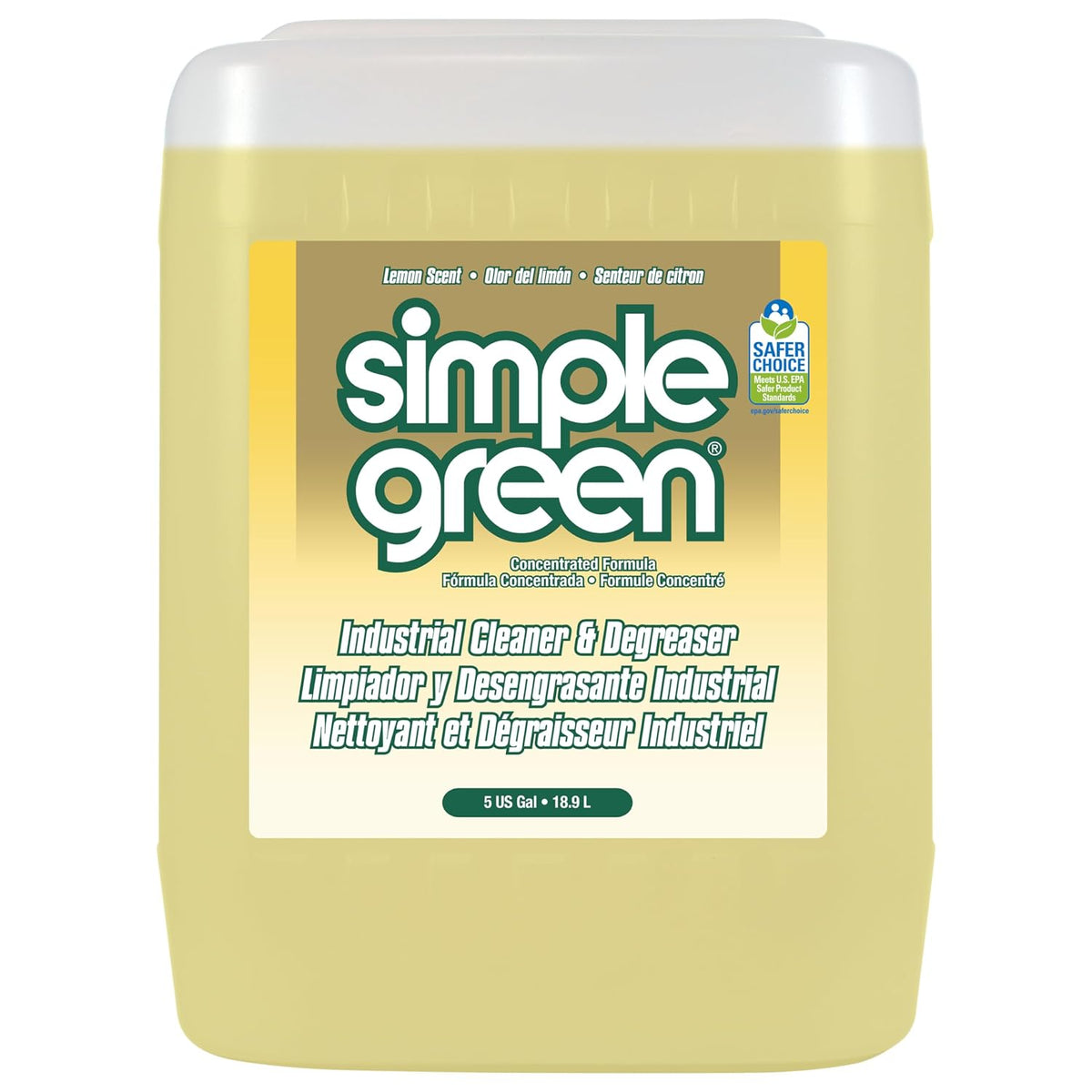 Industrial Cleaner and Degreaser, Lemon Scent, 5 gal Pail