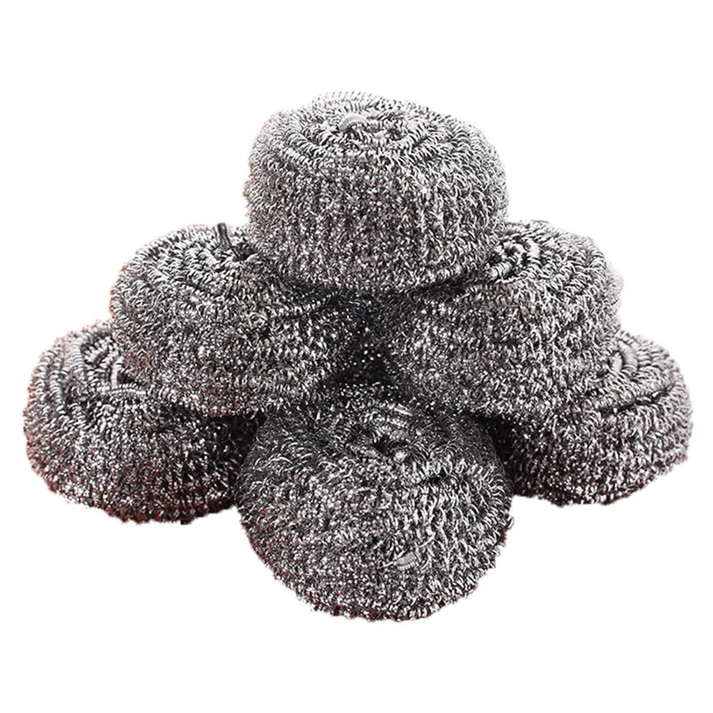 Steel Wool 30pcs Stainless Steel Scrubber Scouring Pads Cleaning Ball Steel Wool Scrubber for Kitchen Pot Pan Dish Bathroom Cleaning for Kitchen