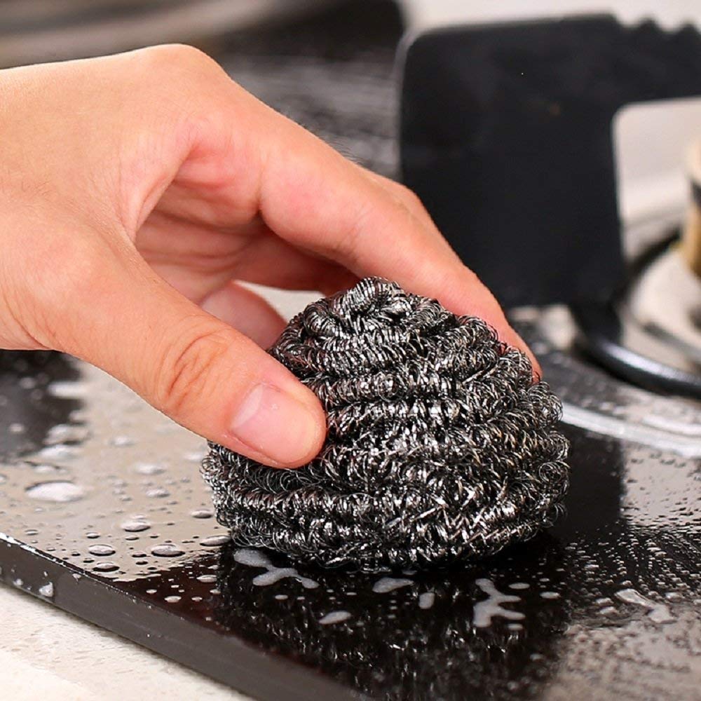 6-Piece Steel Wool Scrubber Wire Ball Dimensions 3 x 3X 1.37 inches Weight 4.8 oz