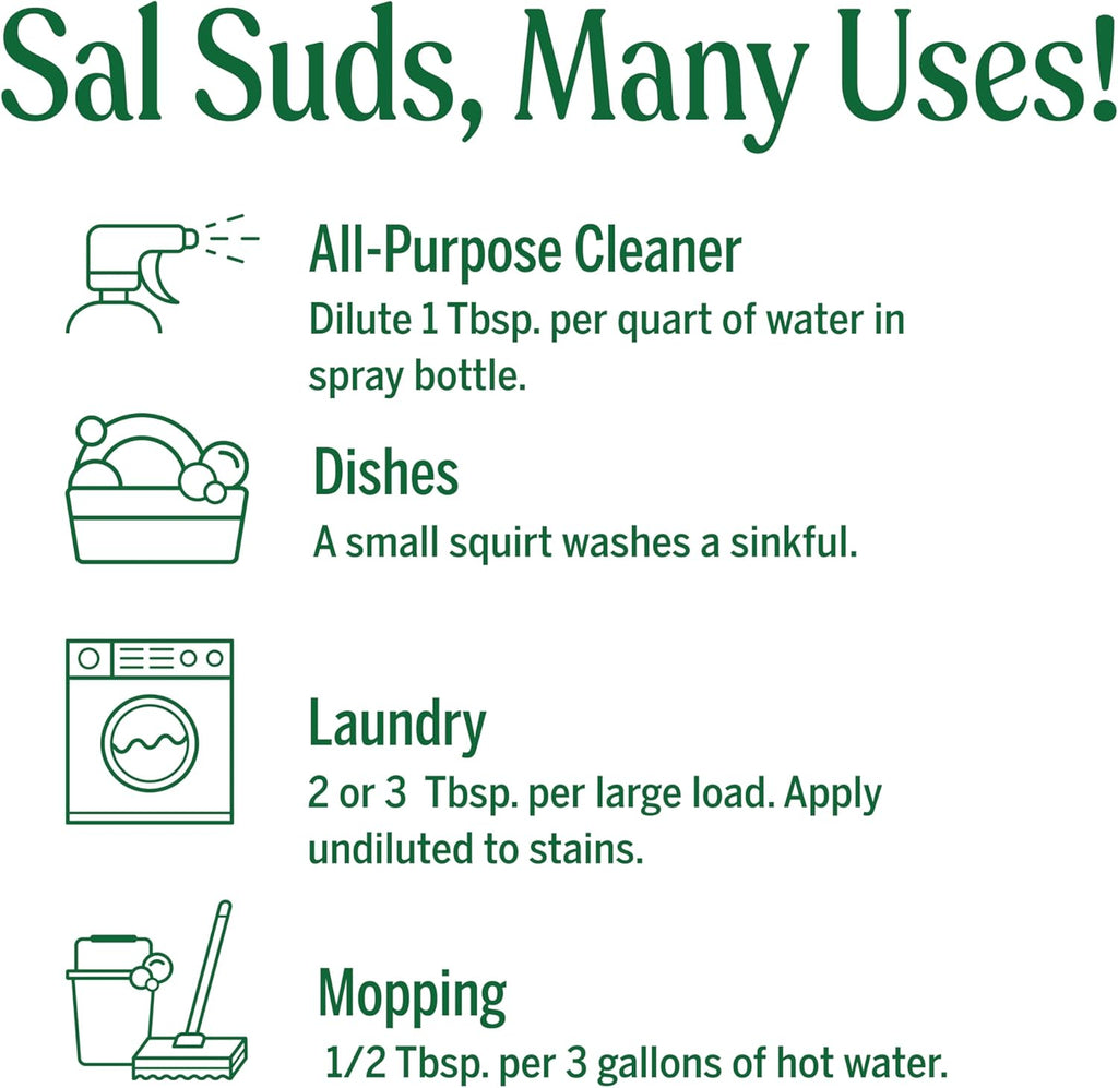 Dr. Bronner's Sal Suds All-Purpose Cleaner, Fir & Spruce Pine, 1 Gallon