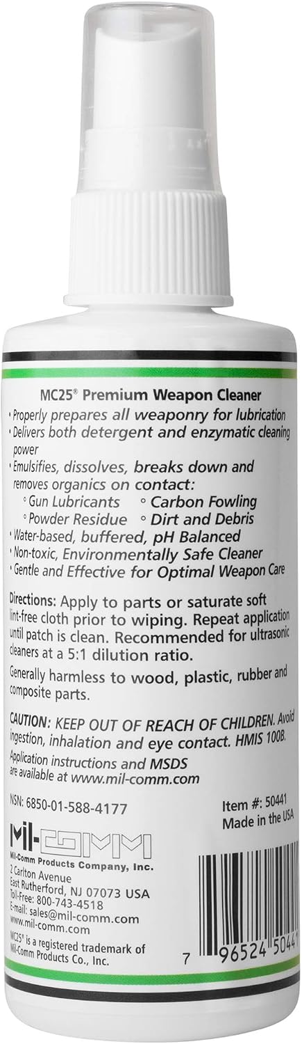 Mil Comm Mc25 Gun And Firearm Cleaner, Degreaser 4 Ounce Spray
