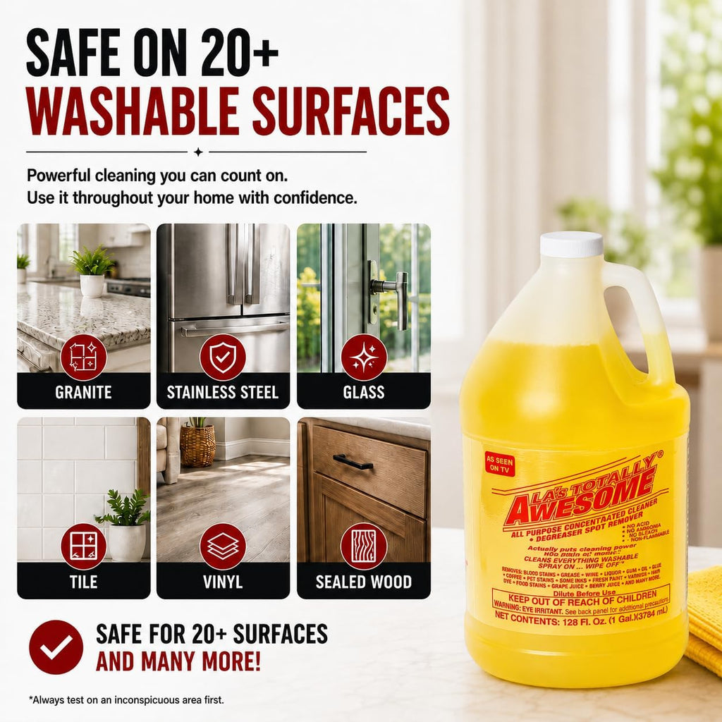 La's Totally Awesome Concentrated All Purpose Cleaner, 128 fl oz Refill (Pack of 2), Heavy Duty Degreaser for Kitchen, Bathroom, Floors, Home, Auto & More