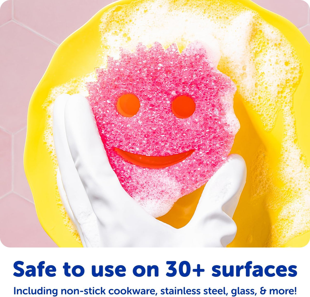 Scrub Daddy Colors Kitchen Sponges - Scratch-Free Dishwashing Sponges & Sponge for Kitchen Sink, Bathroom & Household Cleaning - BPA-Free Polymer Foam (3 Count)