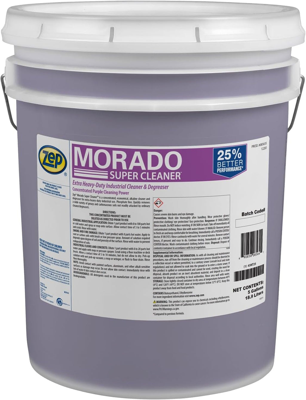 Zep Morado Purple Concentrated Super Cleaner - 5 Gallon (1 Unit)