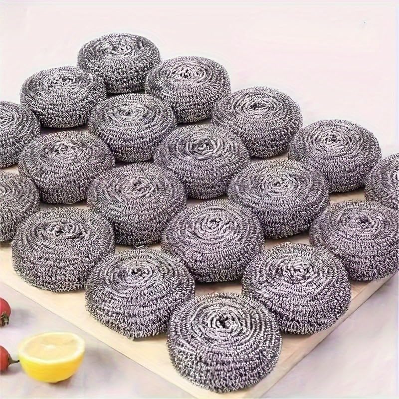10 Pieces of Steel Wire Cleaner, Multifunctional Stainless Steel Ball, Brush Pot, wash Pot, dishwashing Brush, Cleaning Ball