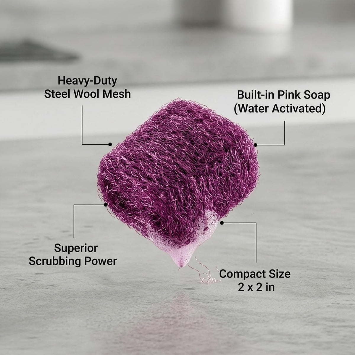 SteadMax 20 Pack Steel Wool Soap Pads, Pre-Soaped Metal Scouring Pads for Easy Cleaning of Dishes, Pans, Ovens and Pots