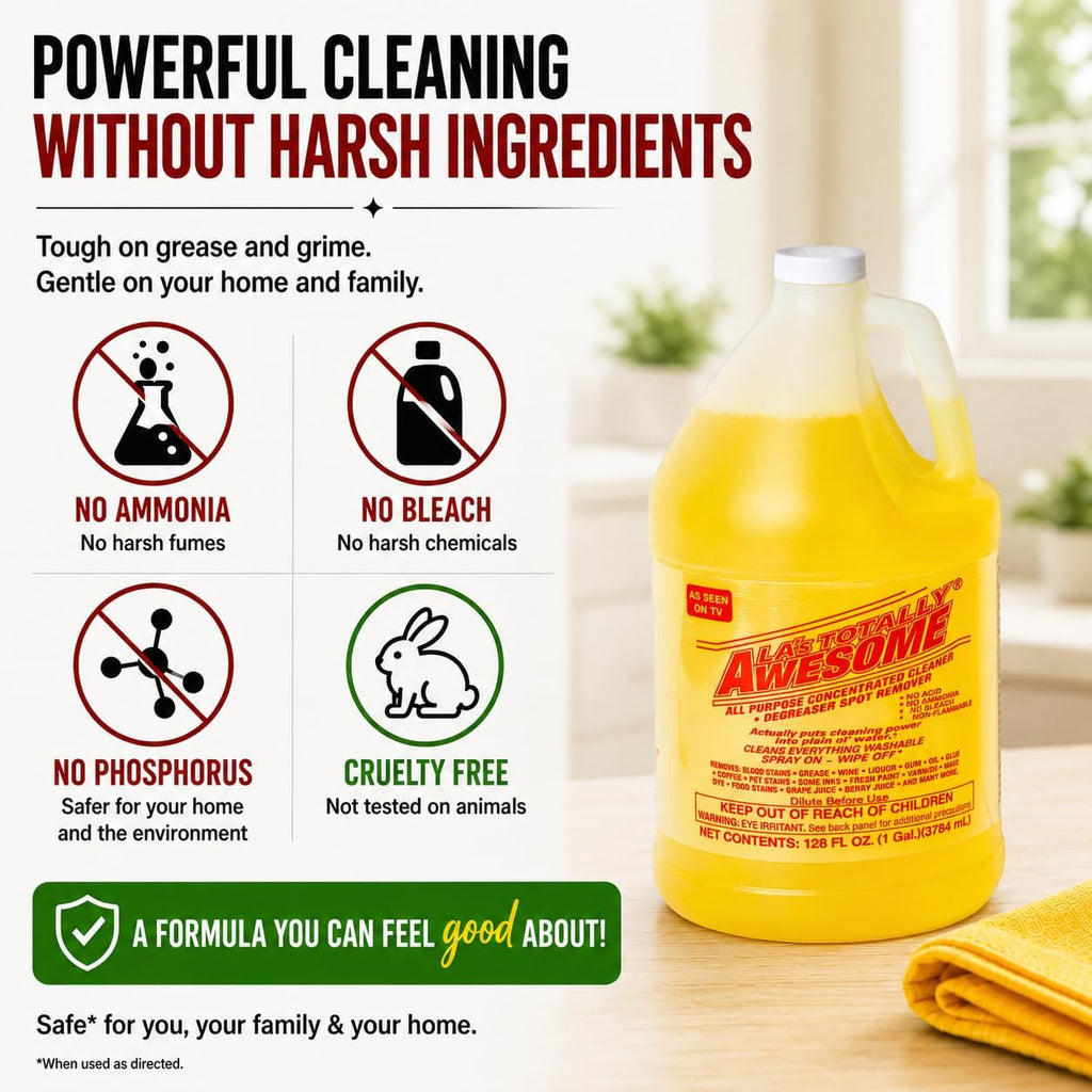 La's Totally Awesome Concentrated All Purpose Cleaner, 128 fl oz Refill (Pack of 2), Heavy Duty Degreaser for Kitchen, Bathroom, Floors, Home, Auto & More