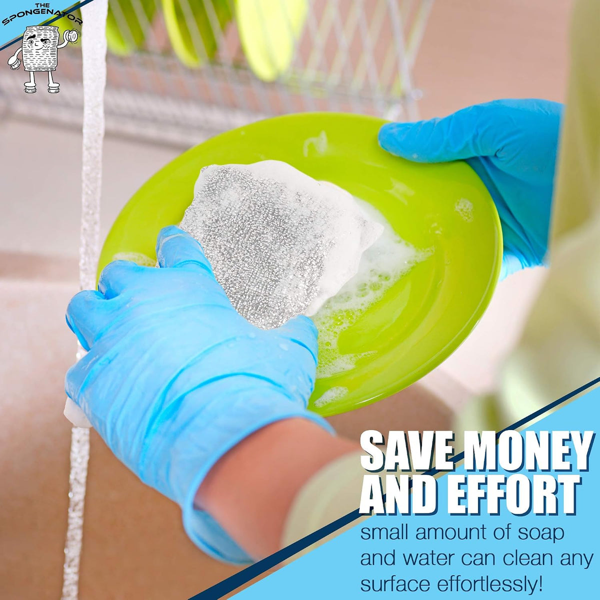 Kitchen Sponges for Dishes, Scouring Pads Non Scratch Scrubbers