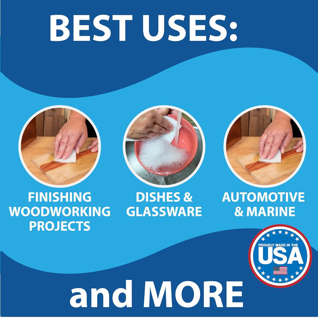 10 Pack of 6 X 9 White Non Scratch Non-Woven Pads for Buffing Cleaning