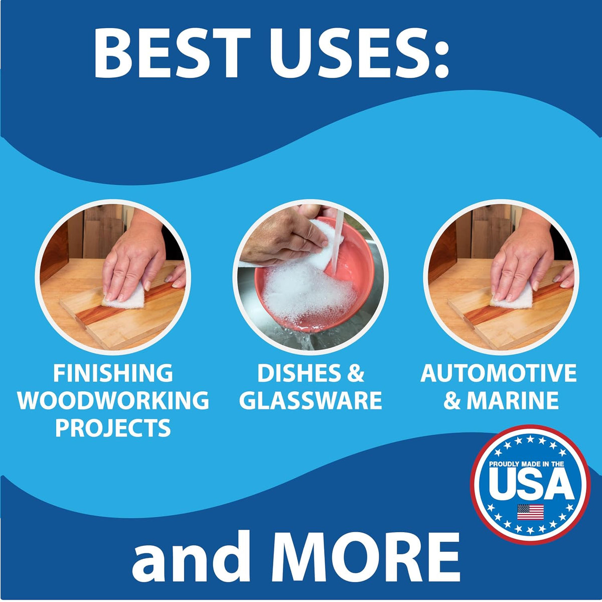 10 Pack of 6 X 9 White Non Scratch Non-Woven Pads for Buffing Cleaning
