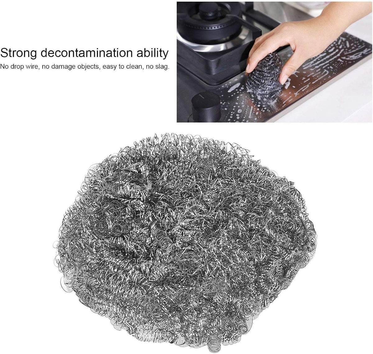 Stainless Steel Scrubbers Cleansing Ball,30PCS Scouring Pads Ball for Steel Wool Scrubber Pads for Cleansing Dishes, Pans, Pots, Ovens, Grills, Sinks