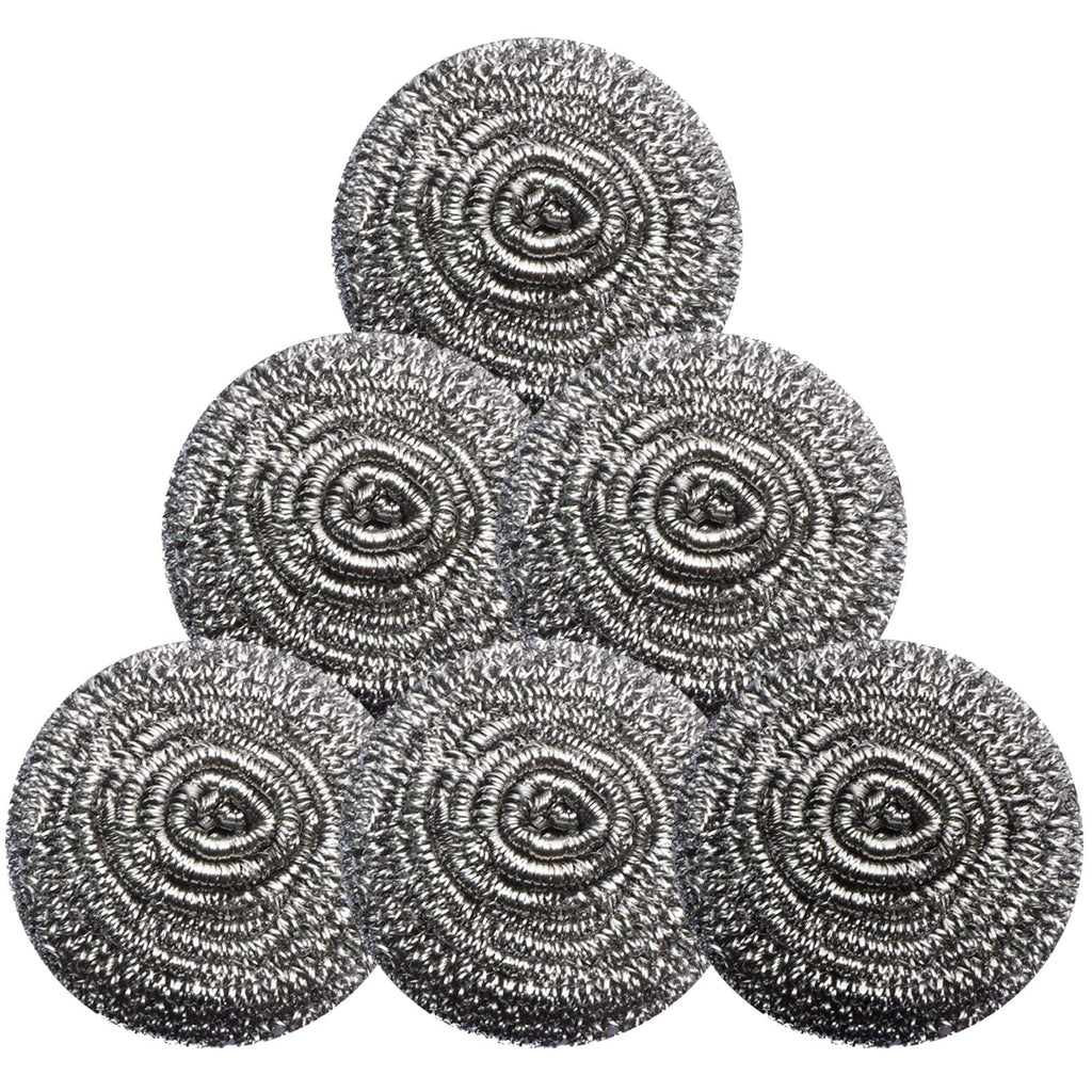 Stainless Steel Scrubber Scrubbing Scouring Pad Sponges Clean Pot Pan and Steel Wool for Kitchen Bathroom (10Pcs Metal Scrubber)