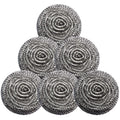 Stainless Steel Scrubber Scrubbing Scouring Pad Sponges Clean Pot Pan and Steel Wool for Kitchen Bathroom (10Pcs Metal Scrubber)