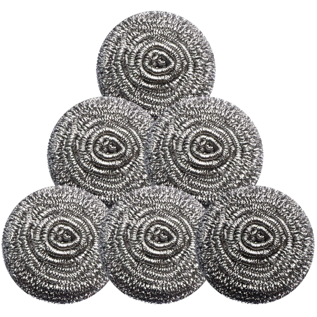 Stainless Steel Scrubber Scrubbing Scouring Pad Sponges Clean Pot Pan and Steel Wool for Kitchen Bathroom (10Pcs Metal Scrubber)