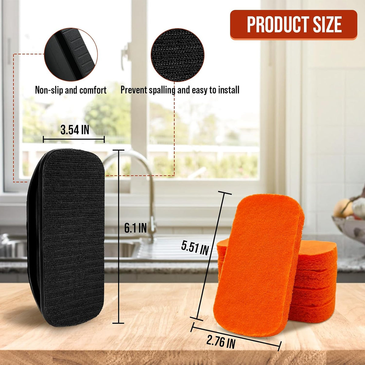 Griddle Cleaning Kit for Blackstone, Non-Scratch Scouring Pads for Kitchen