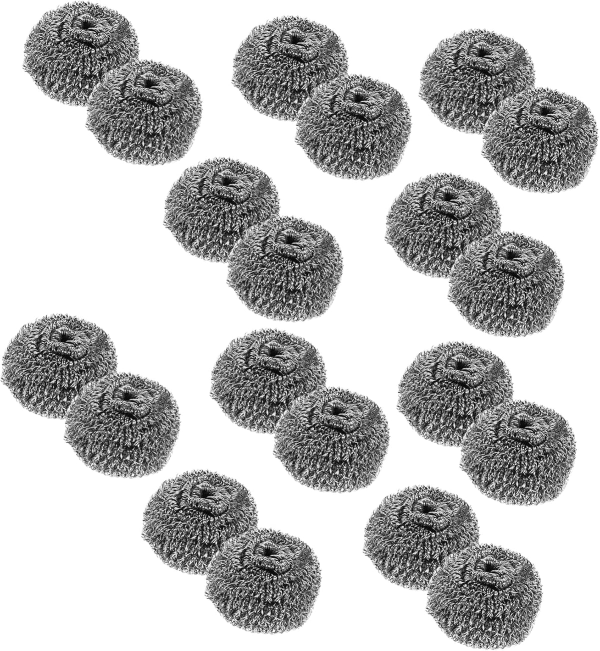 20pcs Steel Wool Scrubber Silver Wire Cleaning Ball