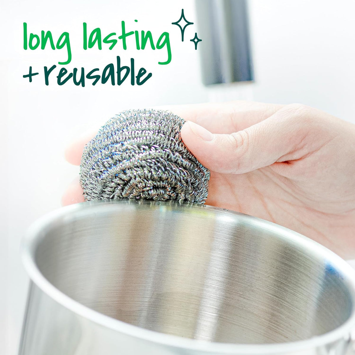 Scotch-Brite Stainless Steel Scrubbers, 3 Pack