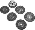 Heavy Duty Stainless Steel Pot Scrubber 1 Steel Wool Ball with 5 Replacement Pads Kitchen Pan Cleaning Brush for Home Dish Scouring and Wok Cleaning