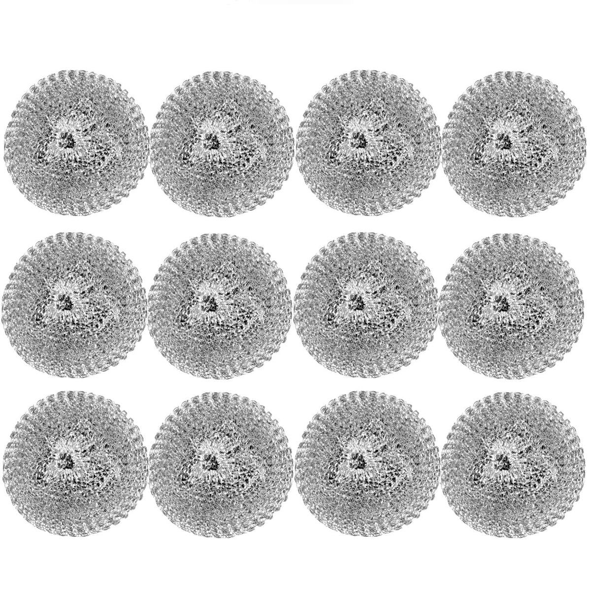 TrueCraftware- 42g Stainless Steel Scrubber Ball Set of 12- for Cleaning Dishes Pans Pots Ovens Grills Stainless Steel Scrubber for Kitchen Sinks Cleaning Steel Wool Pads Metal Scrubber