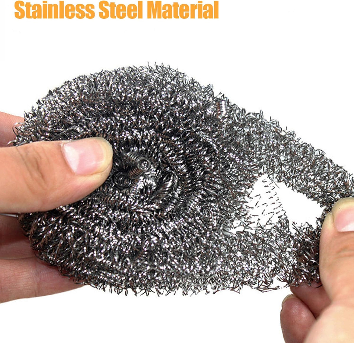 80 Pcs Stainless Steel Scrubber, 2.36 inch, Flexible Stainless Steel Cleaning Ball Multipurpose Utensil Scrubber Portable Dish Scrubbers Reusable for Kitchen Pot Pan, Dishes, Grills, and Cookware