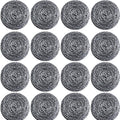 16 PCS Stainless Steel Sponges Scrubbers Cleaning Ball Utensil Scrubber Density Metal Scrubber Scouring Pads Ball for Pot Pan Dish Wash Cleaning for Removing Rust Dirty Cookware Cleaner (16 Packs)