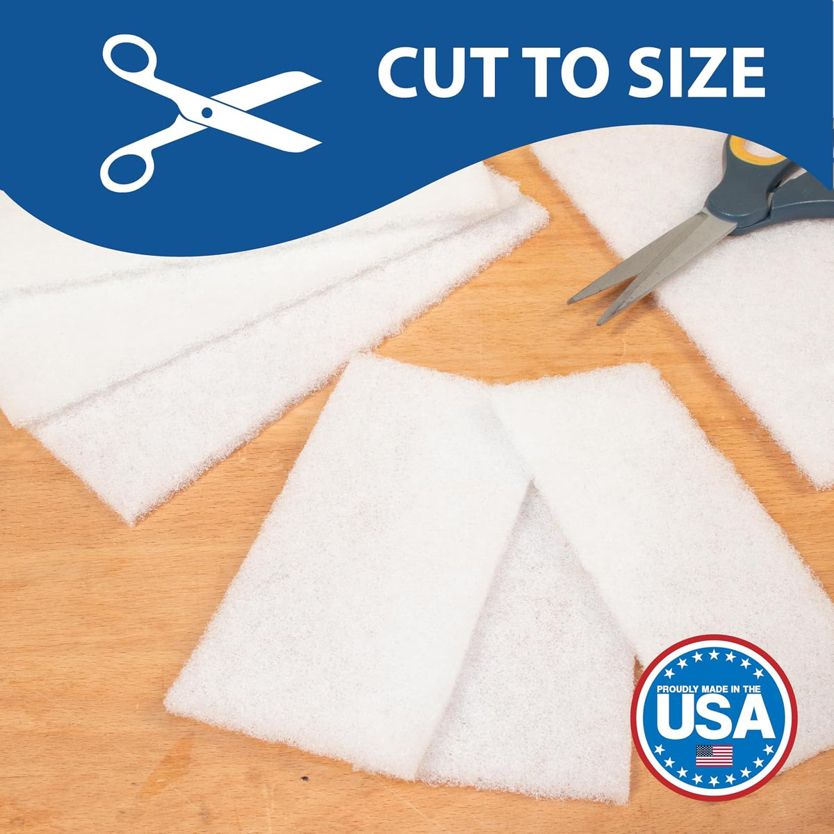 10 Pack of 6 X 9 White Non Scratch Non-Woven Pads for Buffing Cleaning