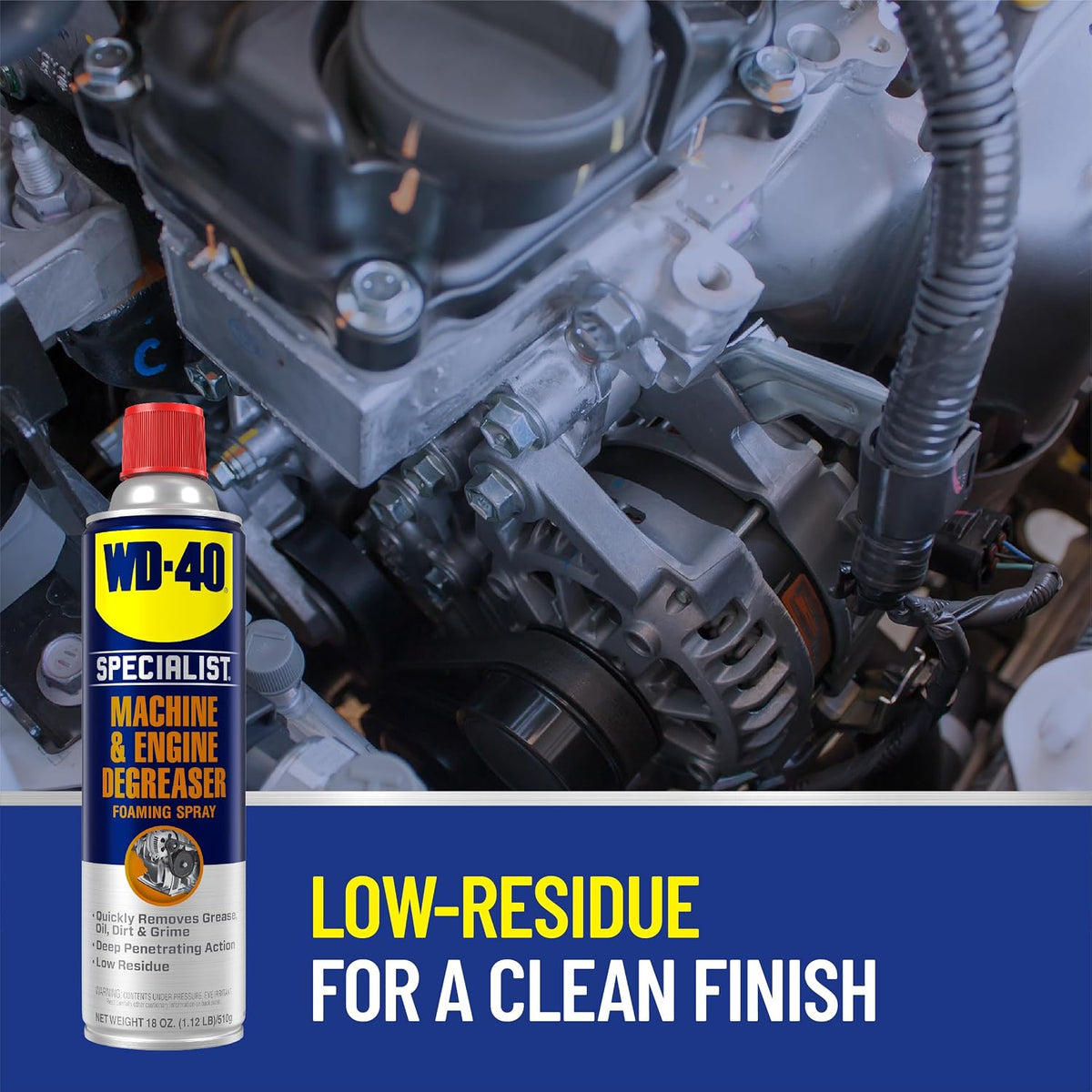 WD-40 Specialist Machine & Engine Degreaser Foaming Spray, 18 OZ [4-Pack]