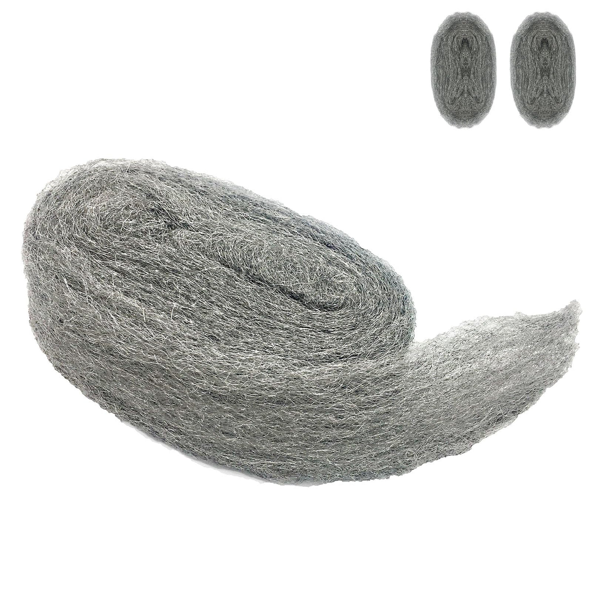 Alabrocon Bulk Steel Wool Roll Kit, Steel Wool 0000 15PCS, 15 Pack × 1.6FT