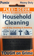 PUMIE Flexi-Scour (3 Pack) - Flexible Scrubbing Screen - Heavy Duty Scouring Pad - Abrasive Grit Cleaning Screen for Toilet Bowls, Grills, Removes Carbon, Rust, Scale, Grime - 5.5x4 in, Flex-3 C