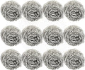 TrueCraftware-100g Stainless Steel Scrubber Ball Set of 12- for Cleaning Dishes Pans Pots Ovens Grills Stainless Steel Metal Scrubber for Kitchen Sinks Cleaning Steel Wool Pads