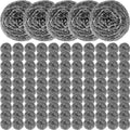 Reallnaive 300 Pcs Stainless Steel Wool Scrubber Bulk Steel Wool Sponges Pack Metal Dishwashing Wire Scouring Pads Heavy Duty Clean Dish Pot Pan and Oven for Cleaning Kitchen Bathrooms and More